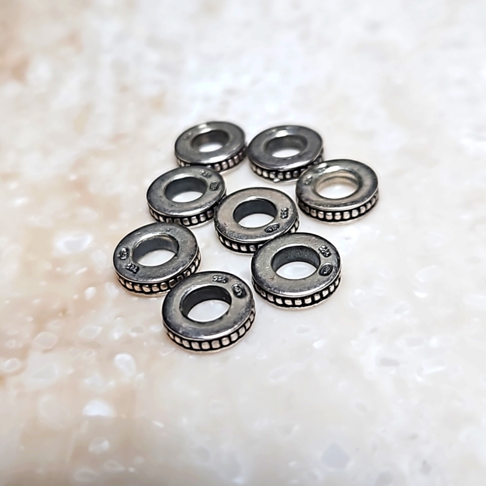 😍925 Silver Spacers for Slide Charm Bracelet 😍NWOT